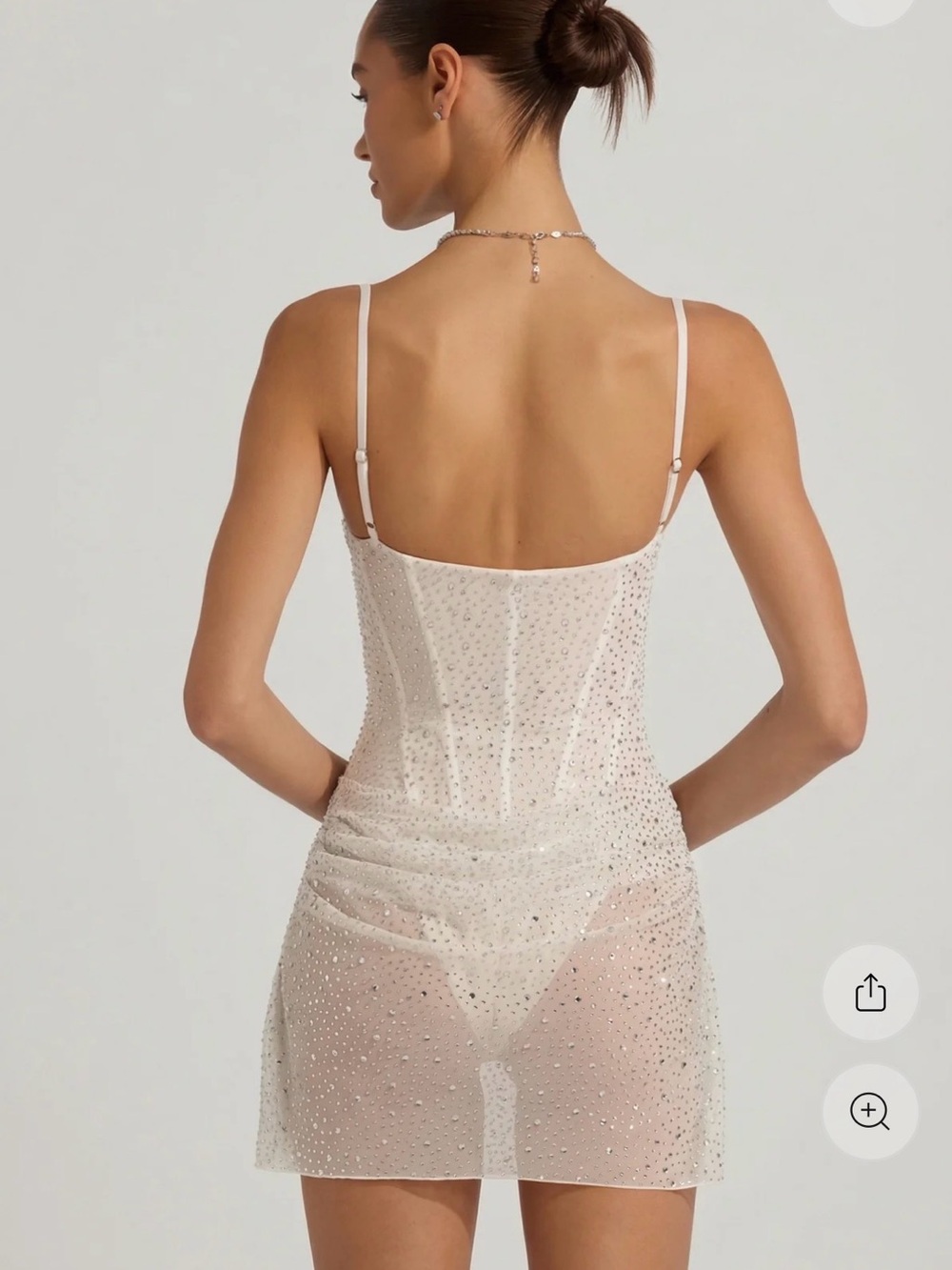 Oh Polly “Connie” White Sparkle Dress - Picture 3 of 5